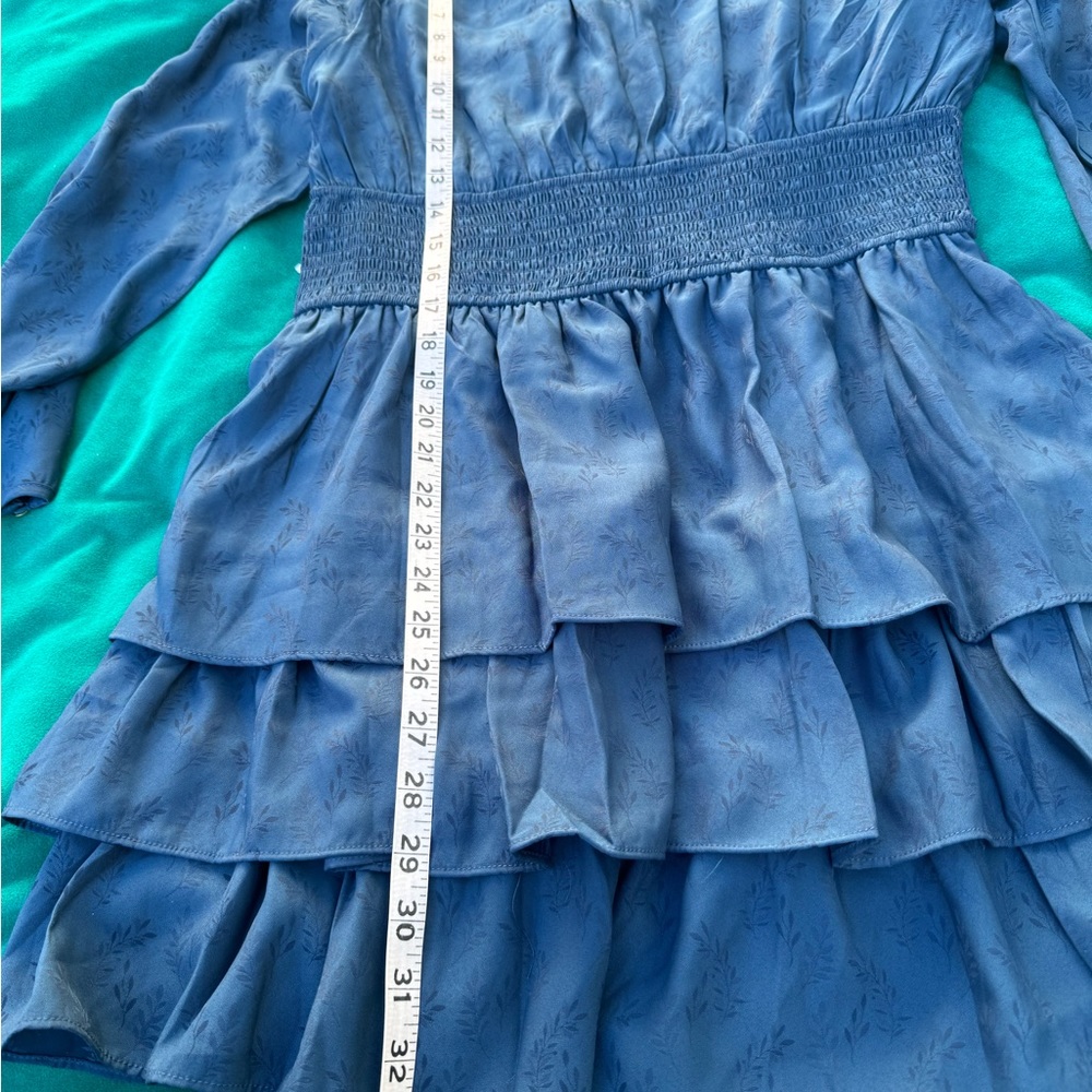 Aqua Rufled dress, - Picture 5 of 9